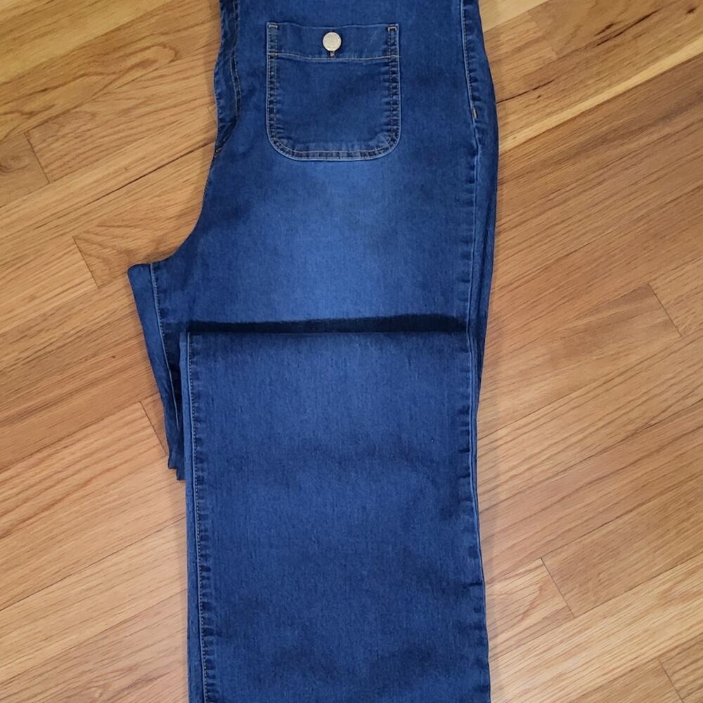 Michael Kors High Rise Relaxed Straight Leg Women’s 16 Blue Denim Utility Pocket